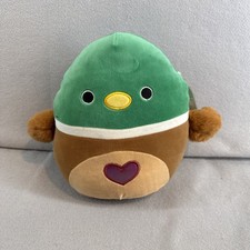 Avery The Mallard Duck Heart Character Authentic Kellytoy Squishmallows 8" Plush