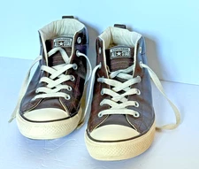 Chuck Taylor Converse All Stars Brown Leather Men's 10 Sneakers Shoes y2k skater