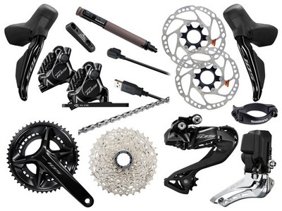 Shimano Gruppe 105 Di2 R7100 komplett inkl. Scheibenbremsen 2x12-fach