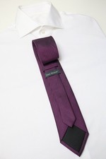 Enzo Mariani Tie Men One Size Purple Patterned Tip Pure Silk