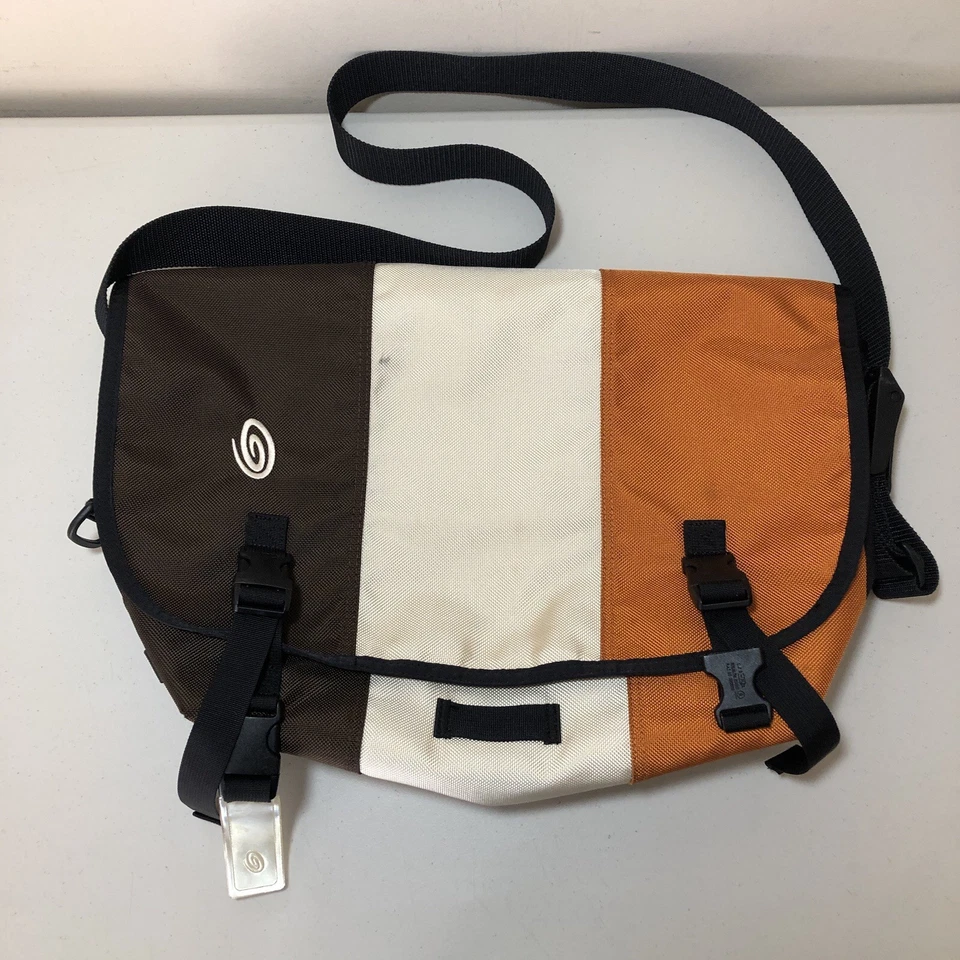 Bolso Mensajero Clásico Personalizado Timbuk2 Talla Mediano Marrón Blanco Naranja Foto 2 de 4
