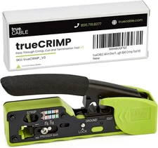 trueCABLE Crimp Tool for Pass Through RJ45 - All-in-One Ethernet Crimper,... 