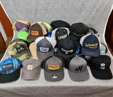 Lot of 25 Hats Re-seller Wholesale Bundle Random Businesses Adjustable Snapback