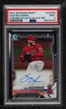 2021 Bowman Draft Chrome Pick Black Refractor 36/75 Sam Bachman PSA 9 Auto 13c1