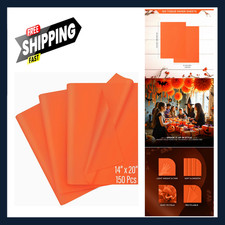Orange Tissue Paper 14x20 Inches Gift Wrap Bulk for Halloween Christmas Gift