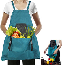 Garden Harvest Apron with Pockets for Women Men Gardening Work Water Resistant O