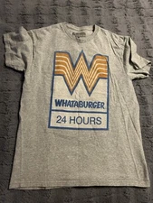 Whataburger 24 Hours Burgers Restaurant T-Shirt Medium American Roadtrip