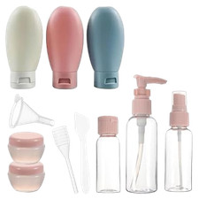 11pcs/Set Travel Bottle Set Leak-Proof Silicone Toiletry Containers for Shampoo