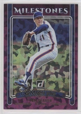 2025 Panini Donruss Milestones Purple Ice 87/99 Tom Seaver #4 HOF 04br