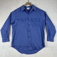 Vtg Big Mac Mens Large Workwear Long Sleeve Button Up Shirt USA Jc Penney