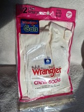 Vintage Wrangler Gals Blue Bell Ribbed Crew Socks 1970-80's New Old Stock Girls