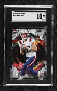 2024 Topps Finest Rare Drake Maye #248 SGC 10 GEM Rookie RC