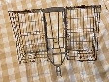 VINTAGE SCHWINN APPROVED FOLDING WIRE BICYCLE TWIN BASKET RACK READ DESCRIPTION