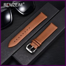 Ultra-thin Genuine Leather Watchband Watch Belt Strap Wristwatches Band 8mm 10mm