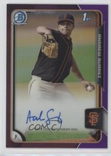 2015 Bowman Draft Chrome Pick Purple Refractor 75/250 Andrew Suarez Auto 1u6