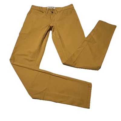 Dapper Boi Slim Skinny Mustard Premium Chino Pants Stretch 26x32 Preppy EUC 