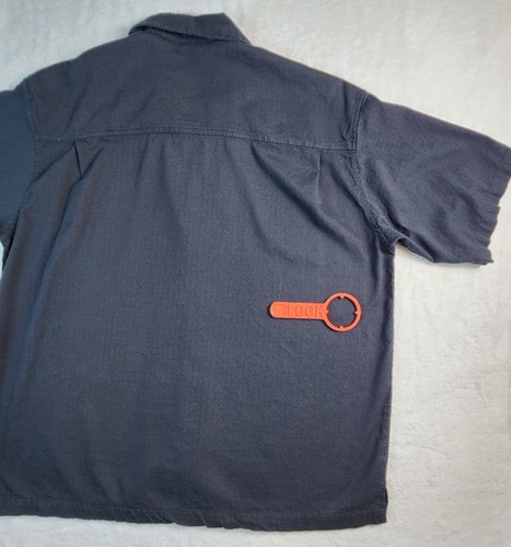 David Carey Shirt Mens 2XL Black Guitar Music Notes Camp Button Up Short Sleeve - Picture 13 of 14
