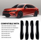 4x Gloss Black For 2023-2025 Honda CRV Exterior Door Handle Cover Accessories