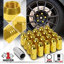 20golden M12x1.5 50mm Aluminum Closed End Extended Tuner Wheel Lug Nutadapter