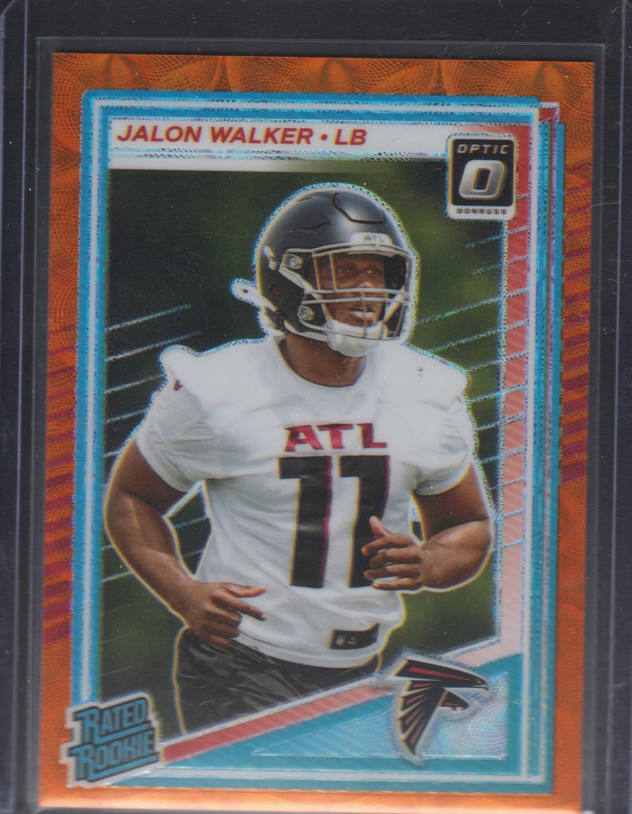 2025 Donruss Optic #290 Jalon Walker /79 Orange Scope Atlanta Falcons Rookie