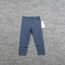Quince Pants Kids 3T Blue Ankle Cotton Blend Pull On Elastic Slim Jersey NWT