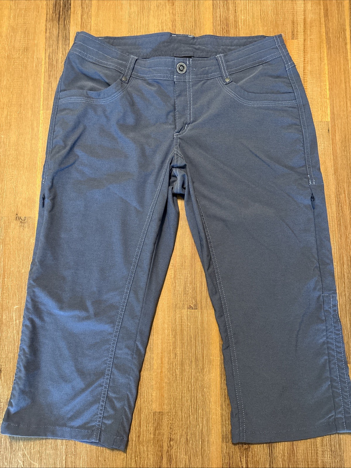 Kuhl Womens Size 8 Blue Hiking Capris with Zip Pockets