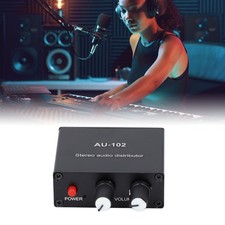Active Sound Distributor 2 Way 1 in 2 Out Mini Small Amp 3.5mm Interface