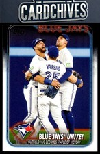 Blue Jays Unite!: Outfield Hug Becomes Staple of Victory 2024 Topps #167
