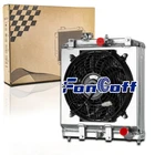 Aluminum Radiator+Shroud Fan for 1992~2001 Honda Civic EG EK Del Sol Integra 1.5