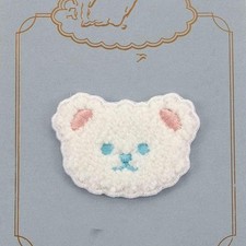 Bear Plush Iron On Patch, Cute Cartoon Animal Badge for Clothes, Soft Sewing ...