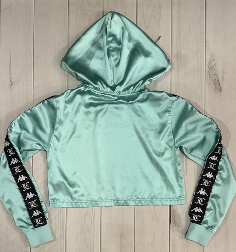 Kappa x Juicy Couture Pullover Satin Style Cropped Hoodie Size Medium ? - Picture 12 of 14