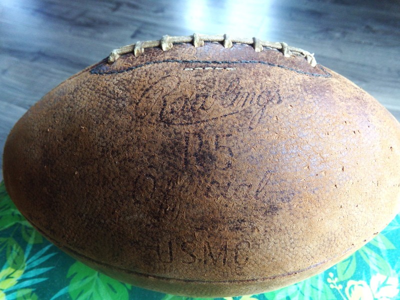 Extremely RARE!!!! Vintage Rawlings R5 USMC Marine Corp Leather Football WW2 ERA