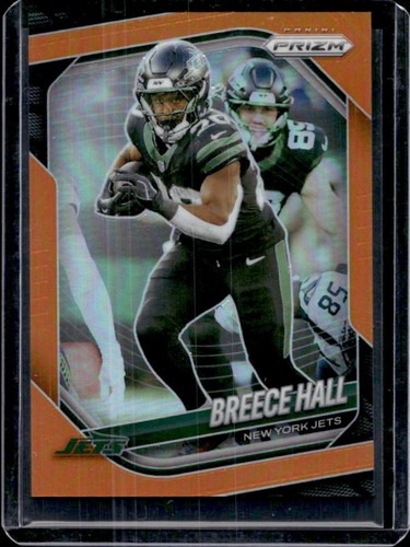 2025 Panini Prizm Breece Hall Orange #/249 Jets