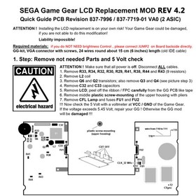 V4.0 Screen/ OGS Integrated Screen Full Lamination Screen Kit for Sega Game Gear