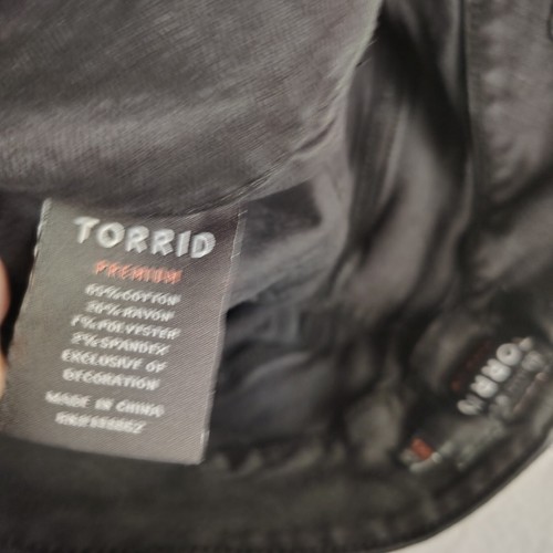 Jeans Torrid donna 12R nero vita alta jegging gamba dritta vita media - Foto 5 di 10