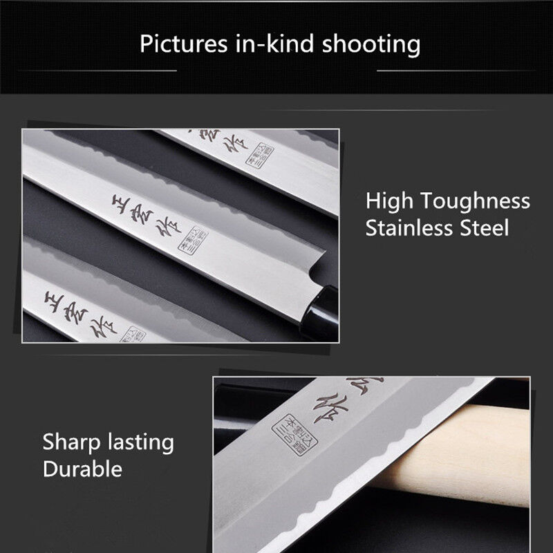 Japanese Style Sashimi Knife 27cm Steel Sushi Raw Fish Slicing Tuna Salmon Cut eBay