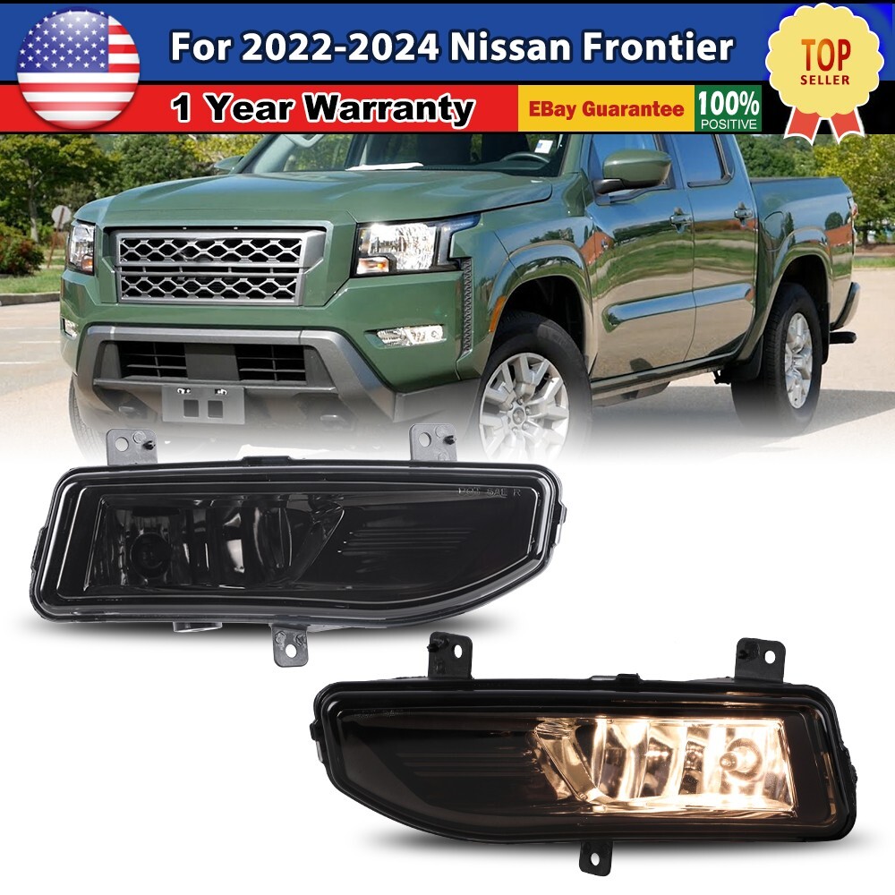 2022-2025 Nissan Frontier Smoke Fog Lights with Wiring for Bumper Lamps
