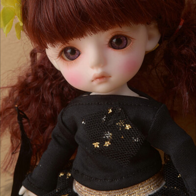TEE SHIRT for  1/12 scale Dollmore Bebe Doll Size - Fany Twinkle T Shirt (Black