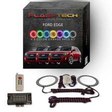 RGB Multi Color LED Halo kit with RF Remote for 2011-2014 Ford Edge Headlights