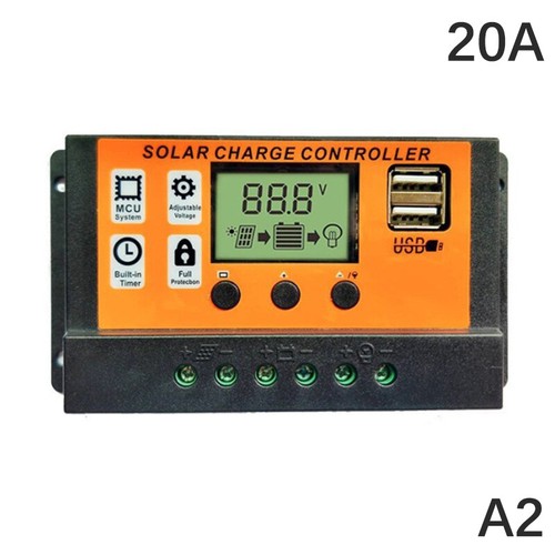 LCD Solar Controller 12V/24V 30A 20A 10A Solar Charge Regulator PWM Battery DR - Picture 8 of 11