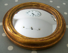 CLASSIC ANTIQUE DESIGN GOLD FRAME ROUND PORTHOLE CONVEX WITCHES FISHEYE MIRROR