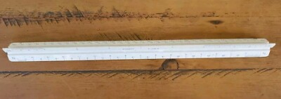 Pickett p-232a Plastic Architect Engineering Scale Triangle Drafting Ruler 12''