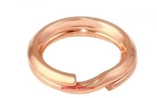 6.5mm OD 5.2mm ID 16ga 14k Solid ROSE Gold Round Split Jump Ring Clasp Charm USA