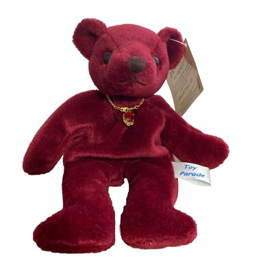Birthstone Ruby Color Bear Plush January Garnet Teddy Bear & Pendant Toy Parade
