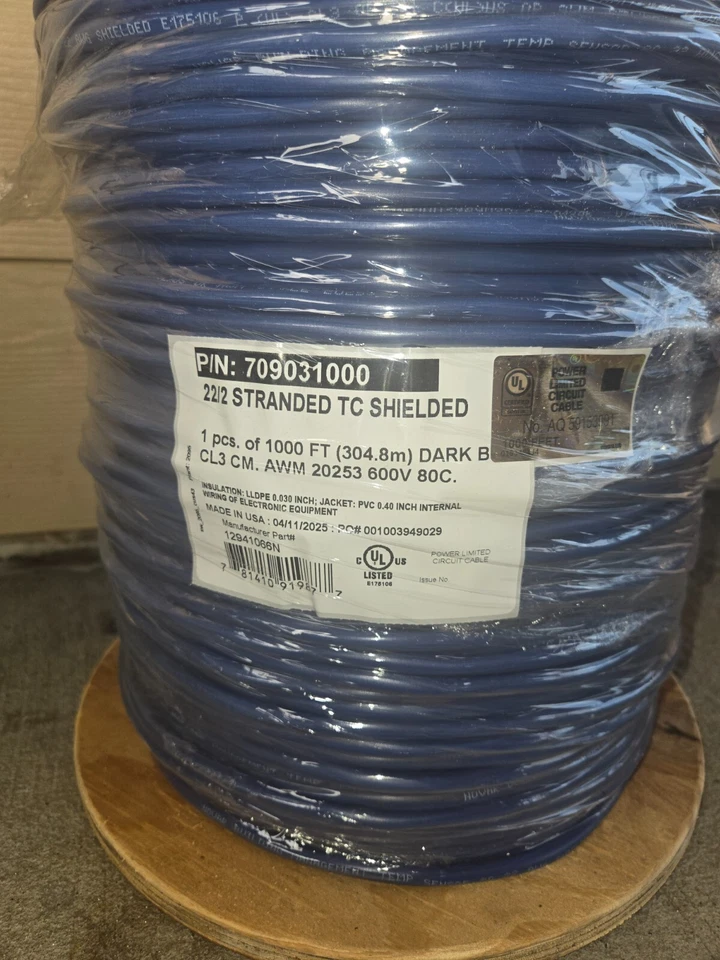 Cable blindado TC 22/2 trenzado 1000 ft Foto 2 de 3