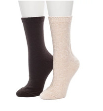 CUDDL DUDS Womens 2 Pack PLUSHFILL Crew SOCKS Shoe Szs 4-10  5 Colors NIP