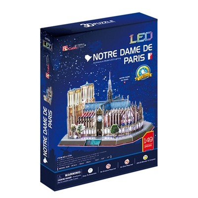 6944588205096 CUBIC FUN LED 306-20509 3D-LED-PUZZEL - NOTRE DAME CubicFun