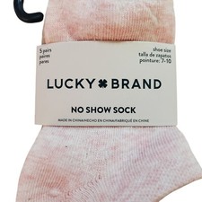 Lucky Brand No Show Socks 5 Pairs Shoe Size 7-10 Kids