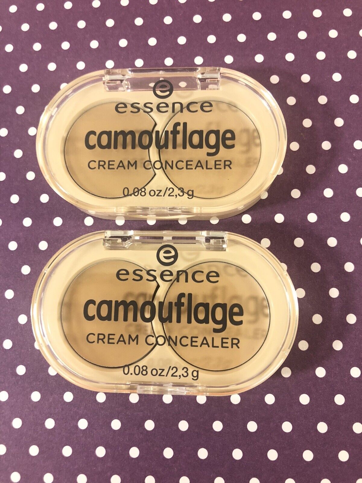 Essence Camouflage Cream Concealer Very High Coverage Natural Beige #10 Lot Of 2