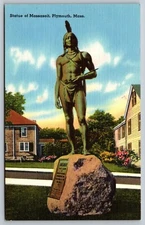Plymouth MA - Statue of Massasoit - American Indian - Native American